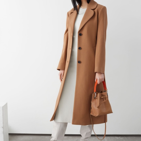 & Other Stories Jackets & Blazers - & Other Stories, A-Line Wool Belted Coat, Size 2